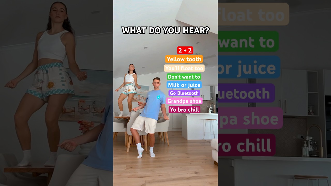 WHAT DO YOU HEAR?? 👀👂😱 | Jasmin and James #shorts