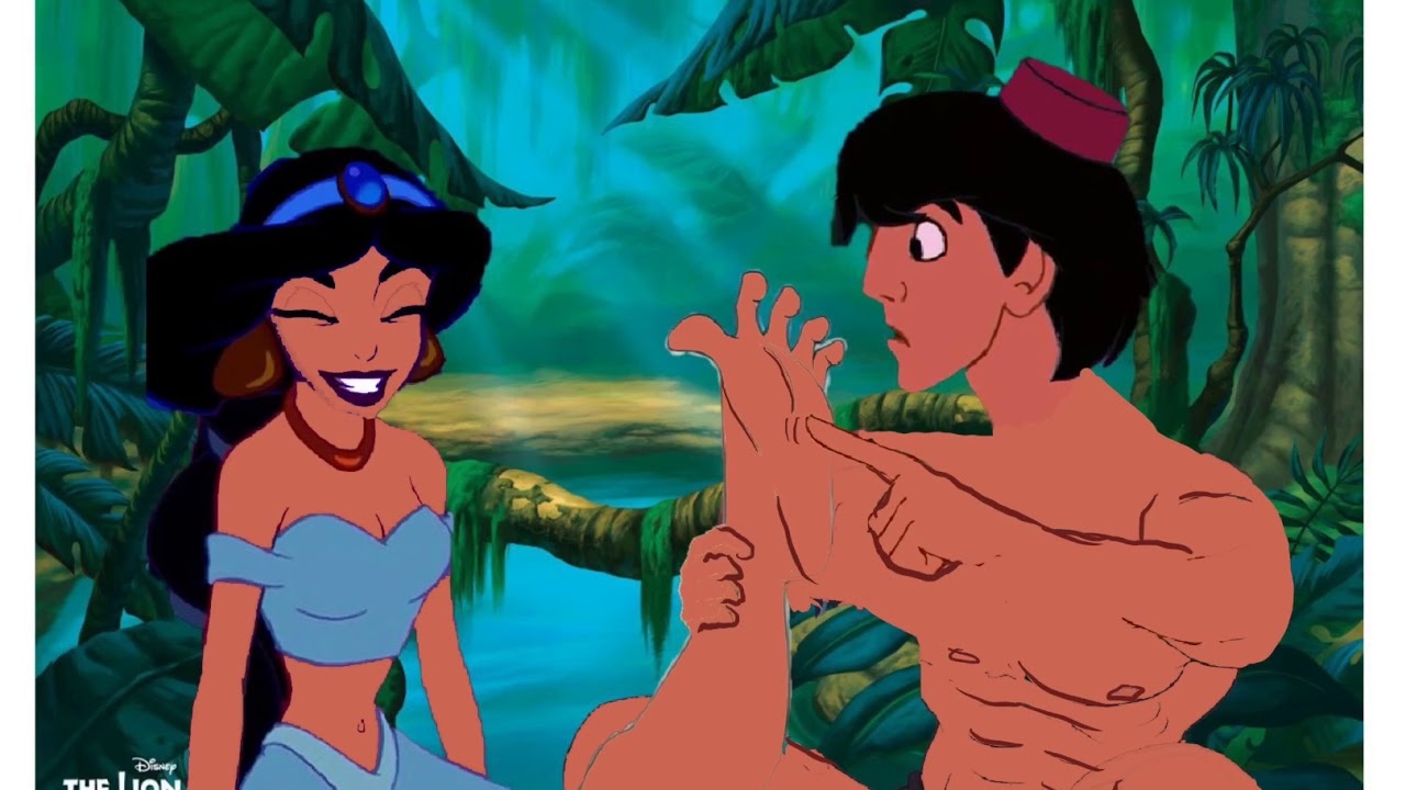 What do you think of this fan art? (If Aladdin tickles Jasmine’s foot.)