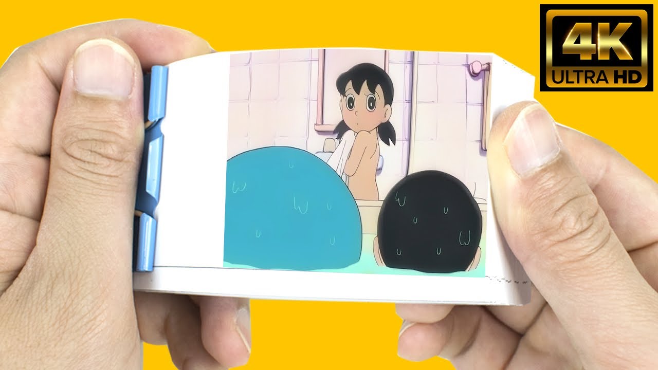 What happened in shizuka's bath-Doraemon cartoon flipbook 439