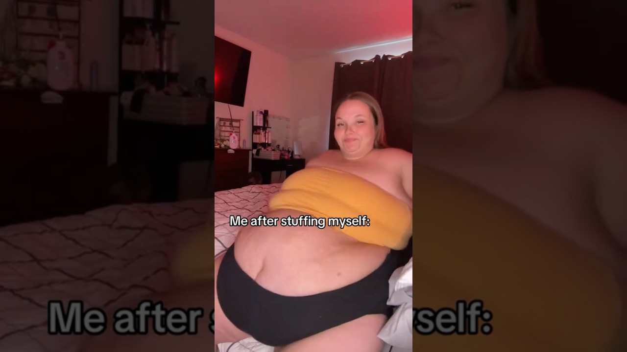 What happens after I STUFF myself… 😉😏 #ssbbw #plussize #belly #dating