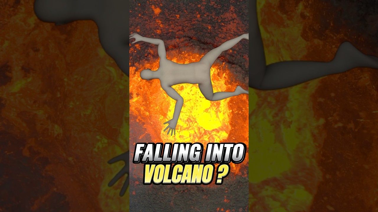 What Happens If You Fall into a Volcano? #shorts