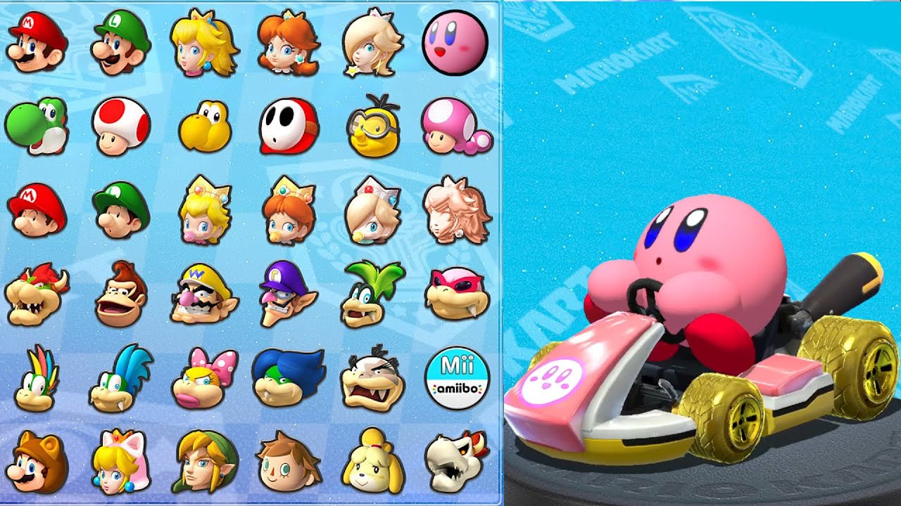 What if you play Kirby in Mario Kart 8 Deluxe (Mushroom Cup) (4K)