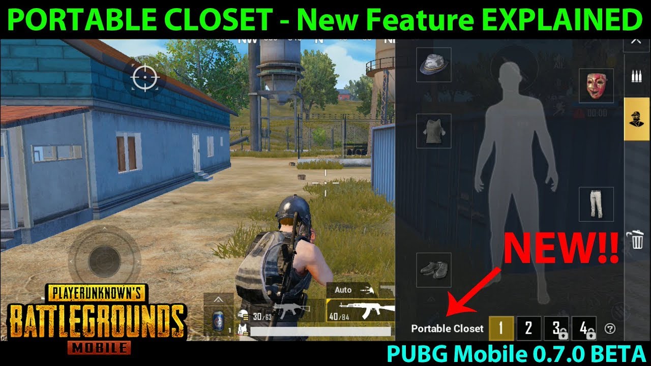 What is the PORTABLE CLOSET? - New Feature in PUBG Mobile 0.7.0 Global Beta EXPLAINED
