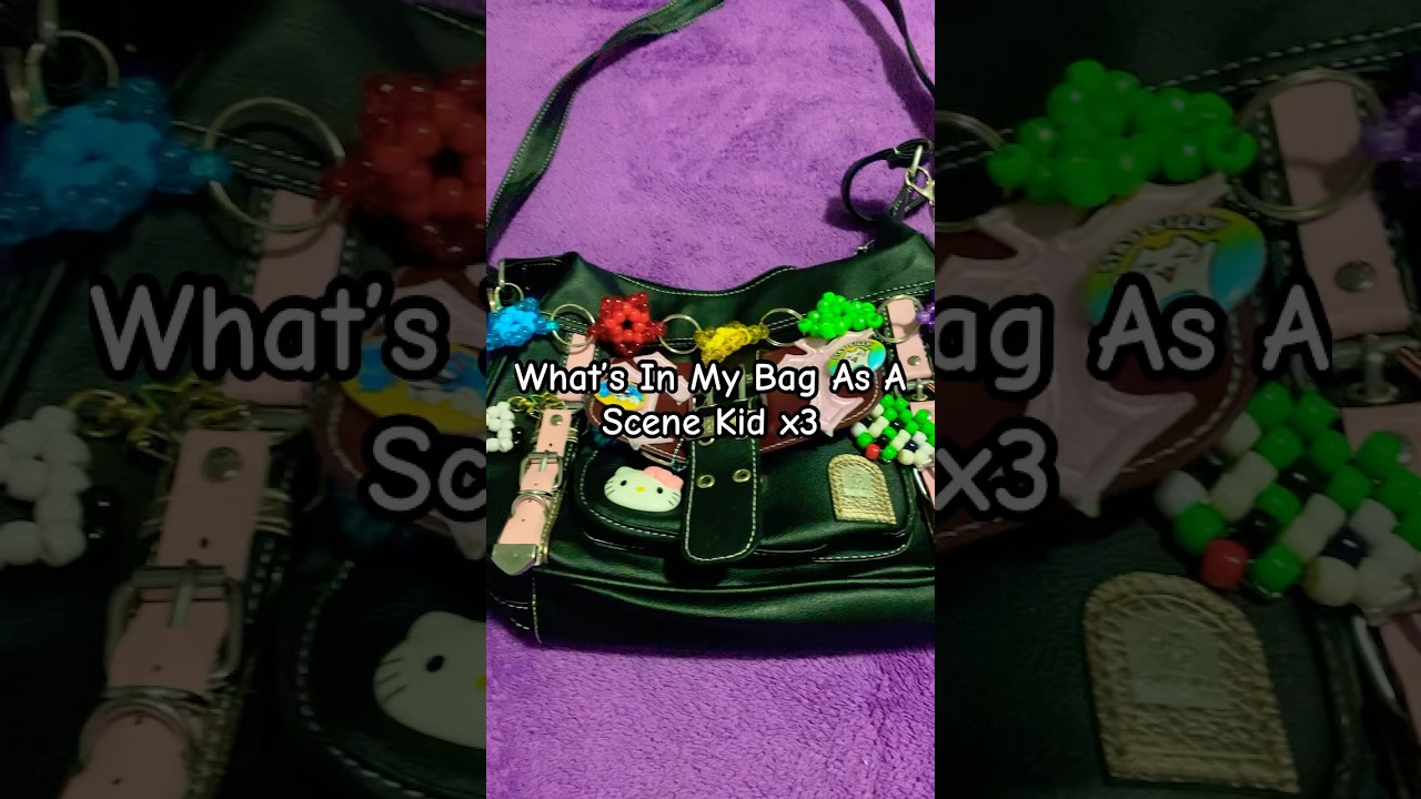 What’s In My Bag As A Scene Kid #kandi #kandikid #scenecore #scenekid #diycrafts #diy #preppy #scene