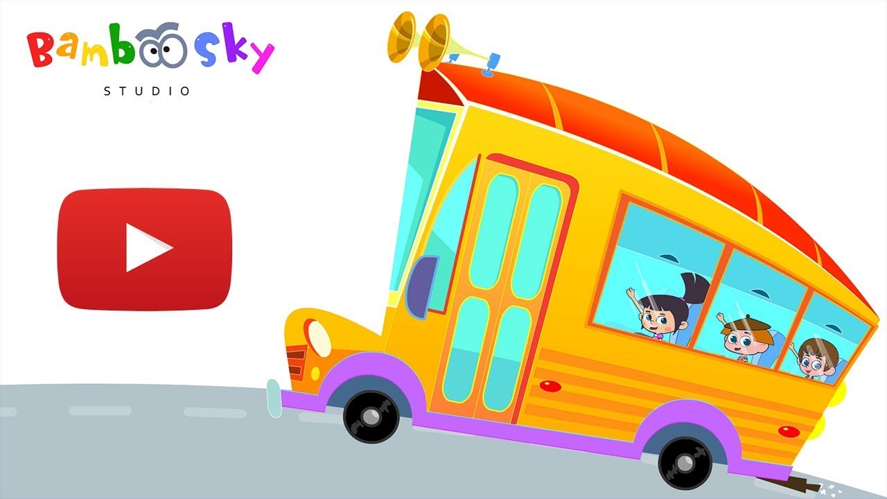 Wheels On The Bus | Bus go round and round |  Bus go swish, swish | Bus go blink , blink