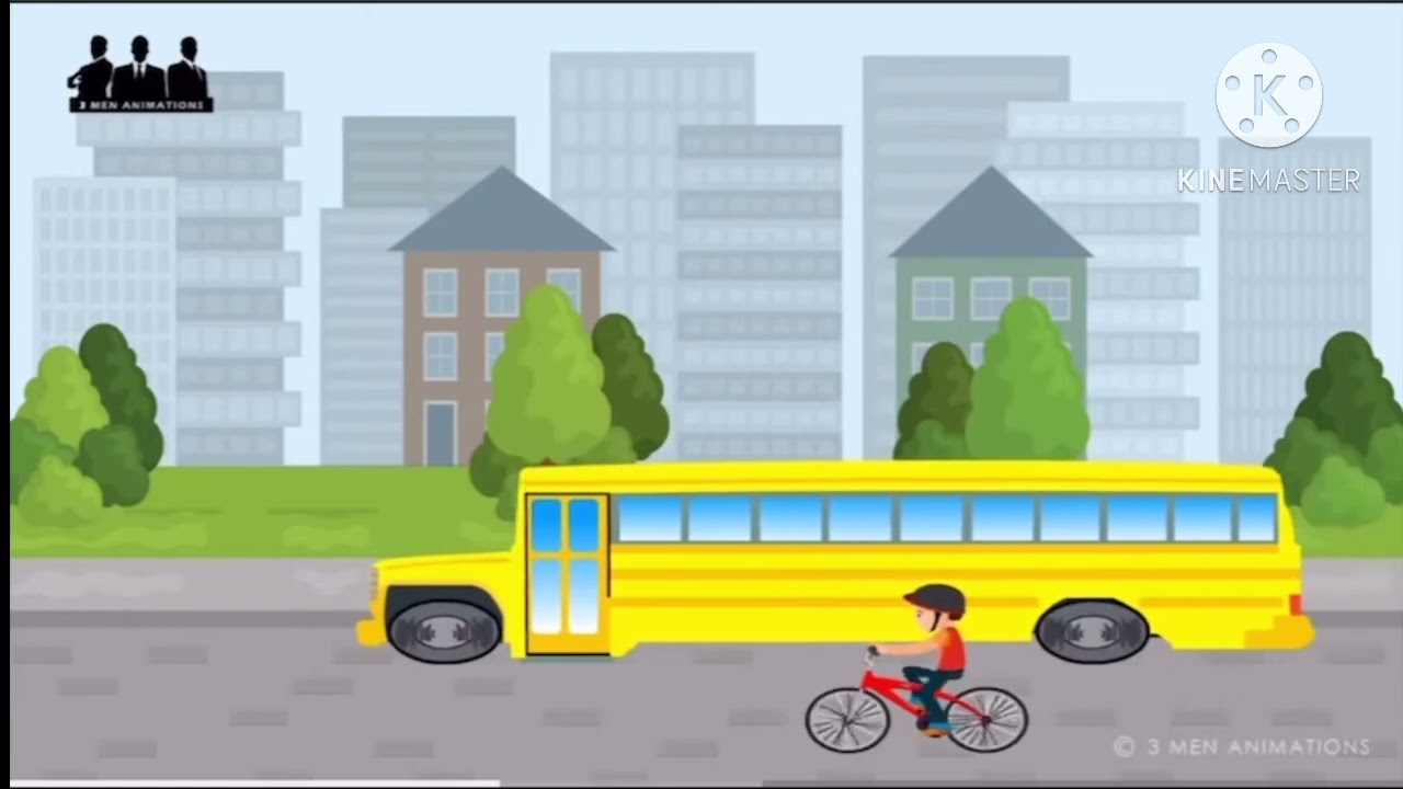 Wheels on the bus 3 men animations 1