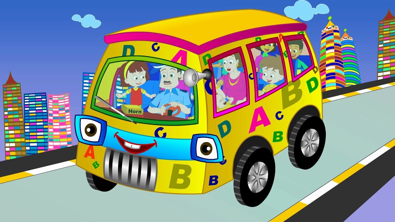 Wheels on the Bus Go Round and Round Rhym