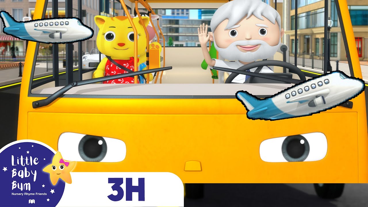 Wheels On The Bus to the AIRPORT | Little Baby Bum | 🚌Wheels on the BUS Songs! | 🚌Nursery Rhymes