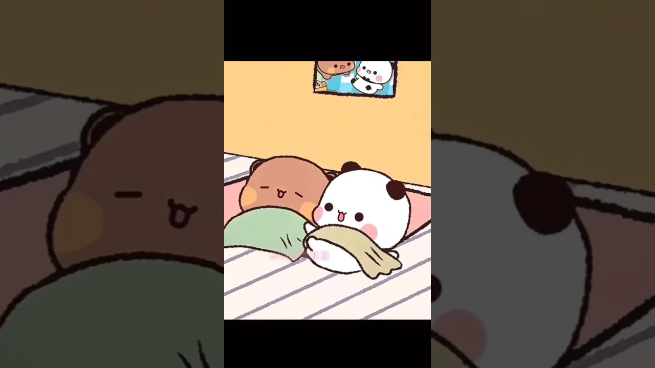 When Dudu Is Sleeping While Bubu Is Awake😂#bubuanddudu #bubududu#peachgoma