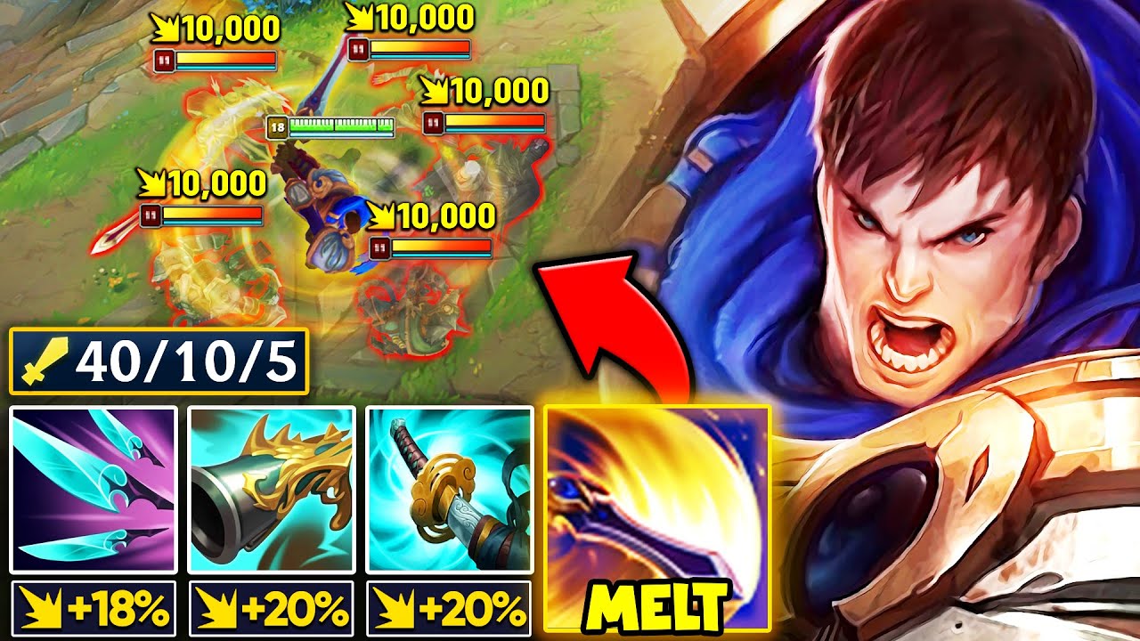 WHEN FULL CRIT GAREN DROPS 40 KILLS IN RANKED (100,000 DAMAGE WTF?)