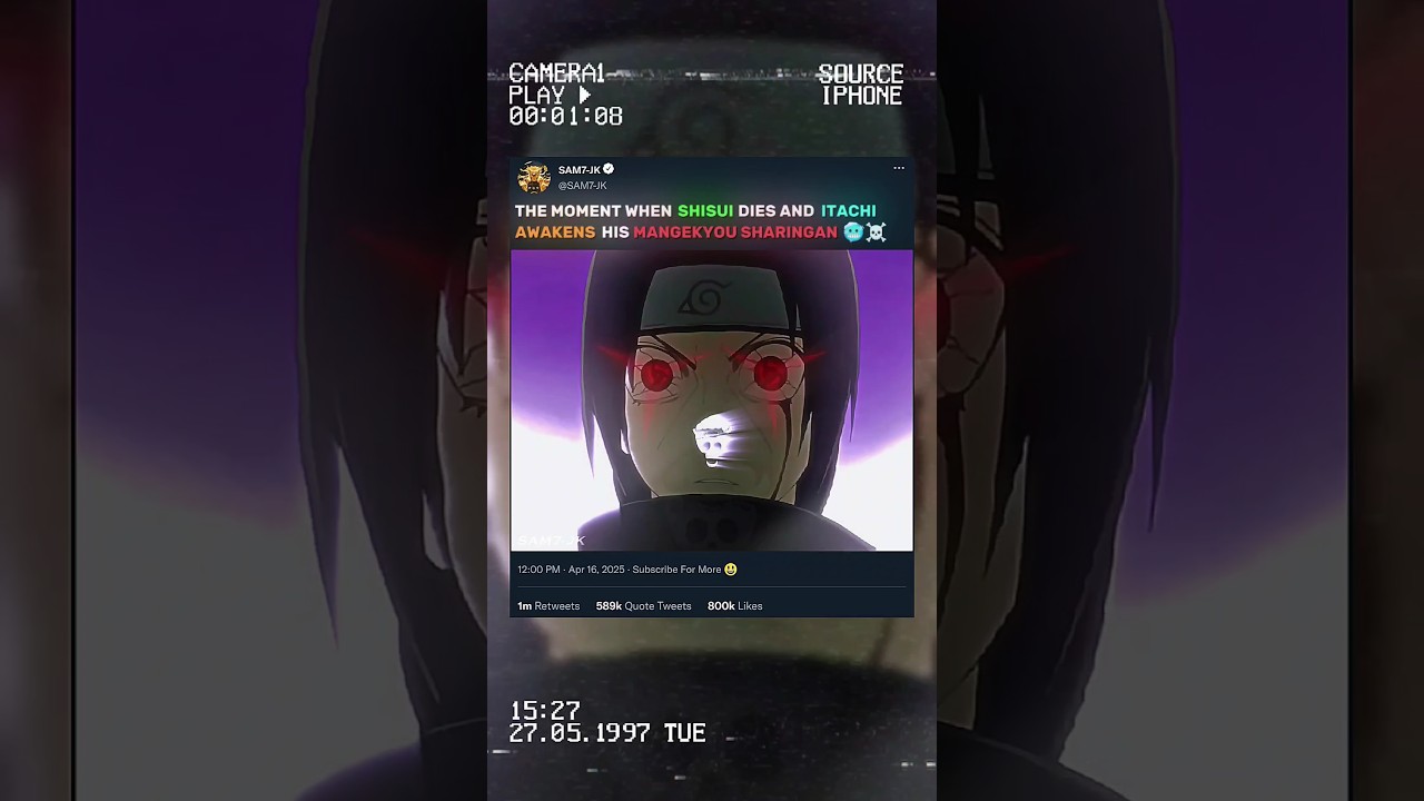 WHEN ITACHI AWAKENS HIS MANGEKYOU SHARINGAN...🥶☠️