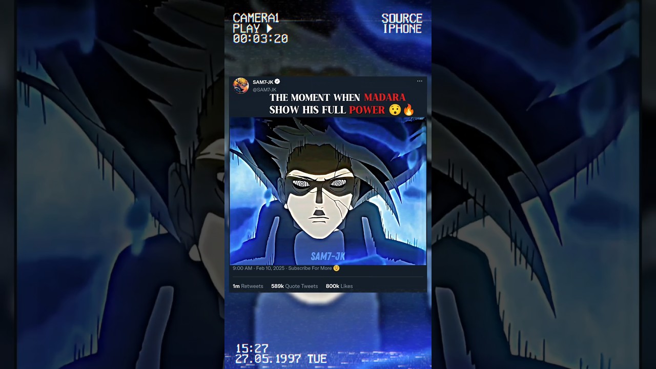 🗣️When Madara Uchiha Show His Full Power 😯