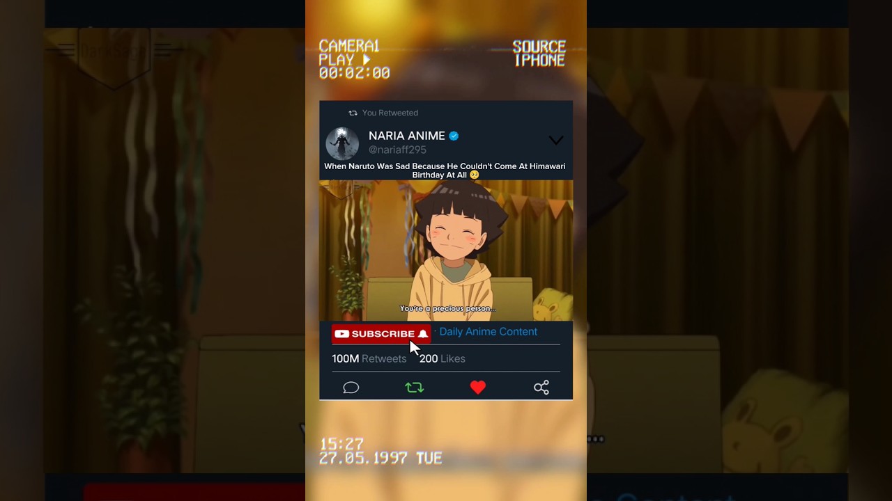 When Naruto Sad Because At Himawari Birthday 💔||#shorts #anime #short