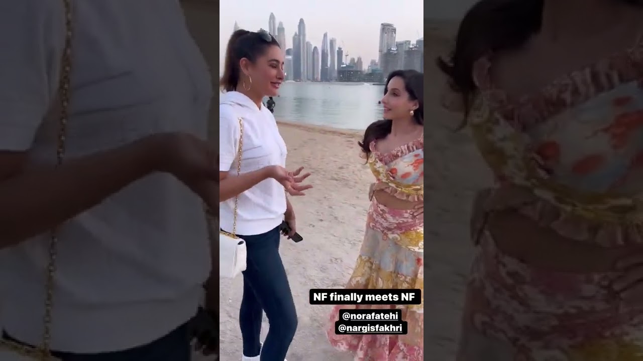 When Nora Fatehi Meets Nargis Fakhri In Dubai #NoraFatehi #NargisFakhri #Shorts