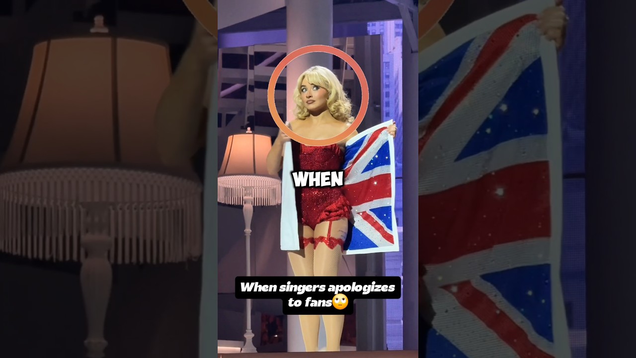 When singers apologies to fans #singer #sabrinacarpentertour #oliviarodrigo #harrystyles