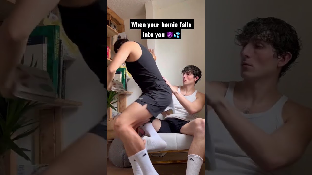 When your homie falls into you 😈💦 #shorts | sebb and dion #sebasdion