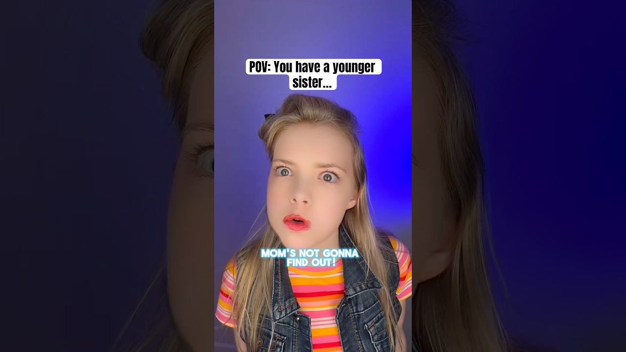 When your younger sister steals your moms makeup 😂