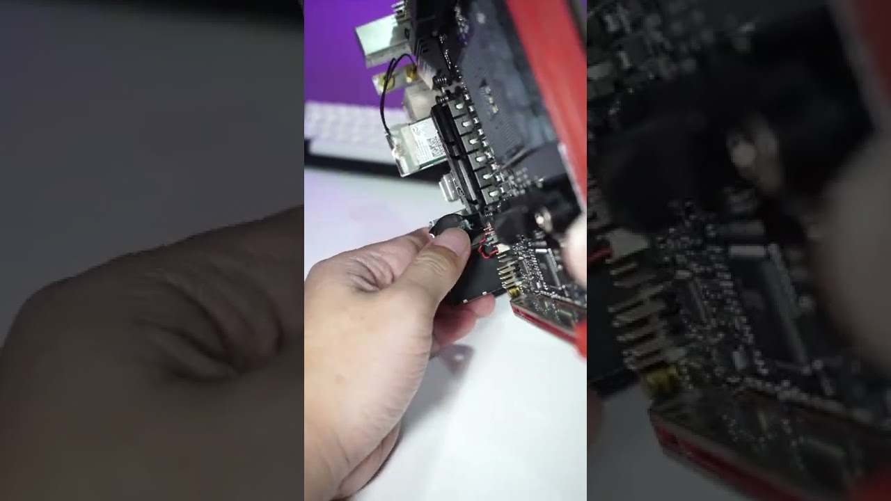 Where is the cmos battery in your itx motherboard? #shorts