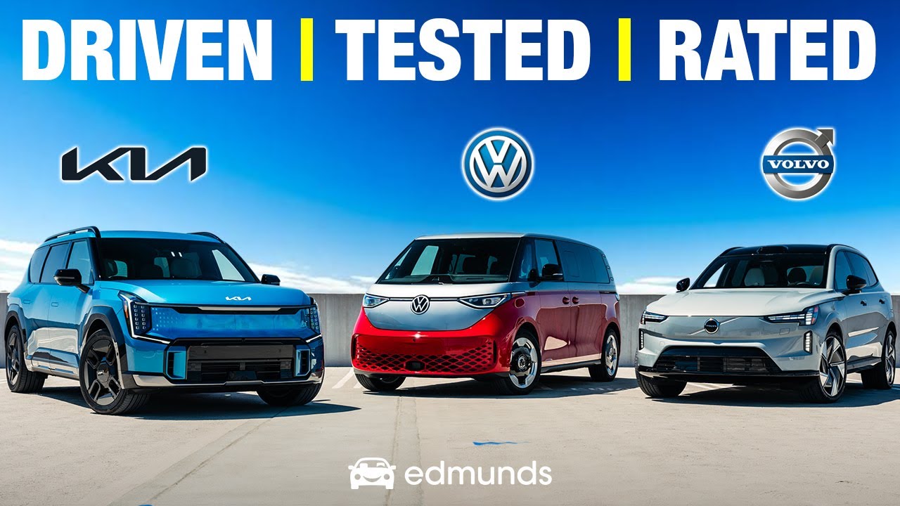 Which 3-Row EV Is Best? Volvo EX90 vs. Kia EV9 vs. Volkswagen ID. Buzz