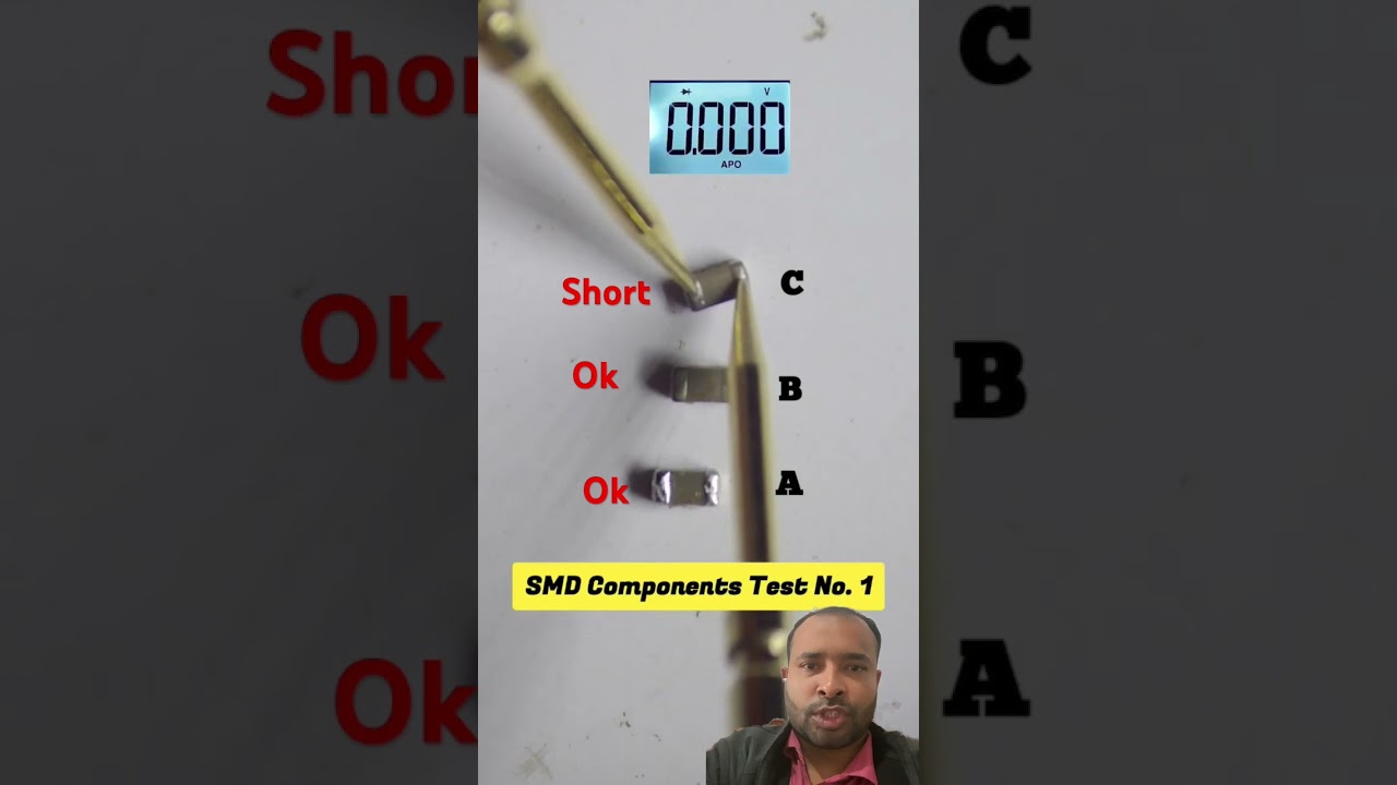 Which one is short capacitor ❓#how to #check #smd #capacitor #itgyanindore
