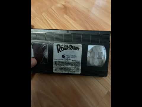 Who Framed Roger Rabbit 1989 Vhs Review Sticker Label Copy 1st Copy