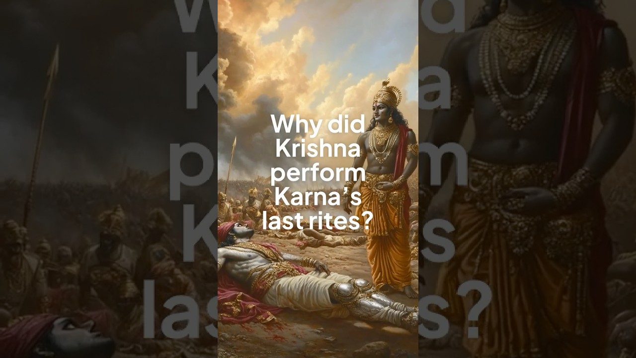 Why Did Lord Krishna Perform Karna’s Last Rites? 🕊️#krishna