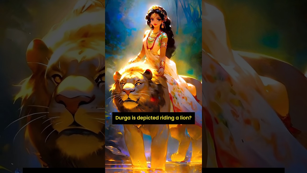 Why Goddess Durga is Depicted riding a LION? #durga #hindugod #mythology #mahabharat