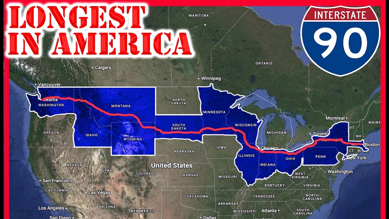 Why Interstate 90 is the LONGEST Interstate in America | What It's Like to Travel On it
