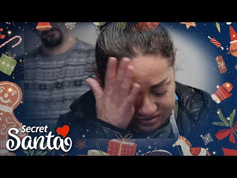 Widow raising six kids after young husband's death receives touching Secret Santa surprise at work