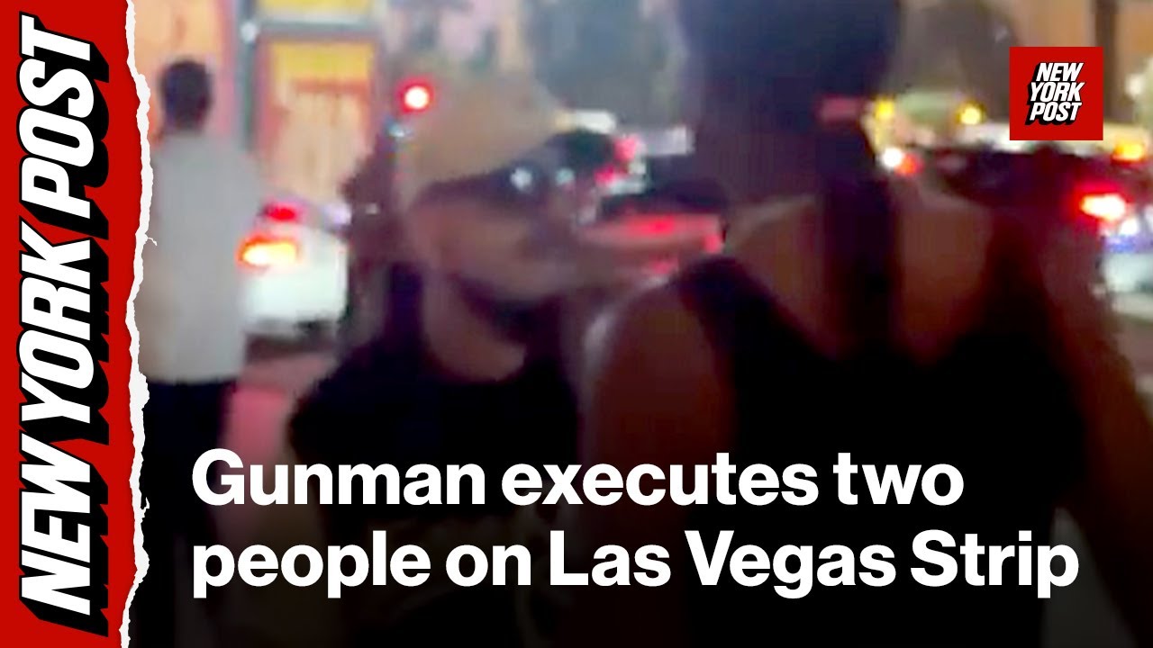 Wild moment gunman executes two people on Las Vegas strip in front of horrified tourists
