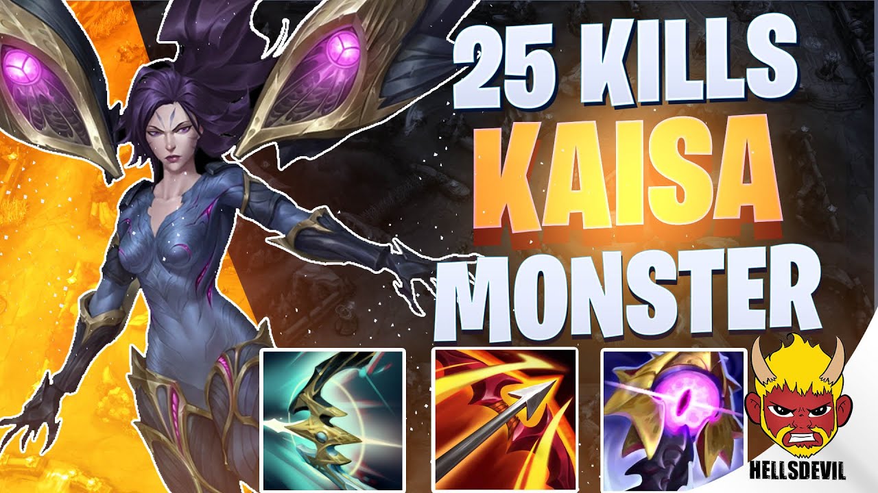 WILD RIFT | 25 KILLS KAISA MONSTER GAME!  | Challenger Kaisa Gameplay | Guide & Build