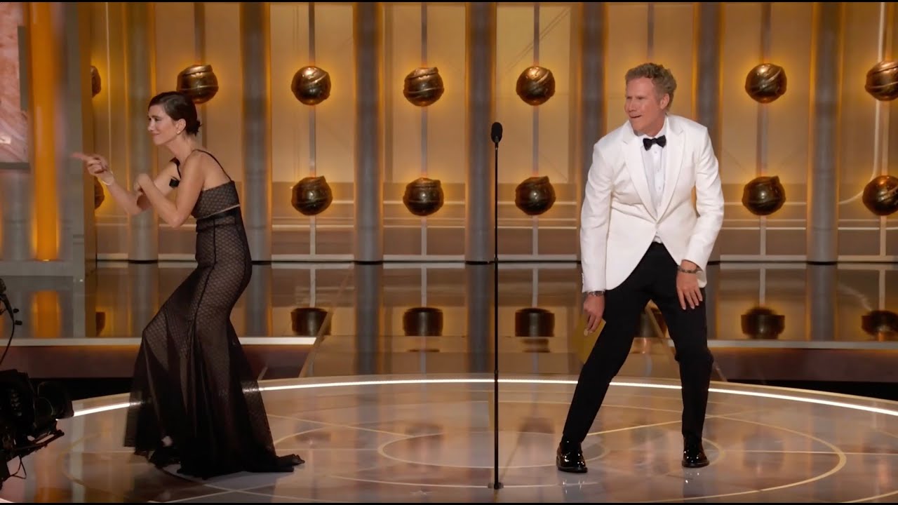 Will Ferrell & Kristen Wiig Present Male Actor – Motion Picture Musical/Comedy I 81st Golden Globes