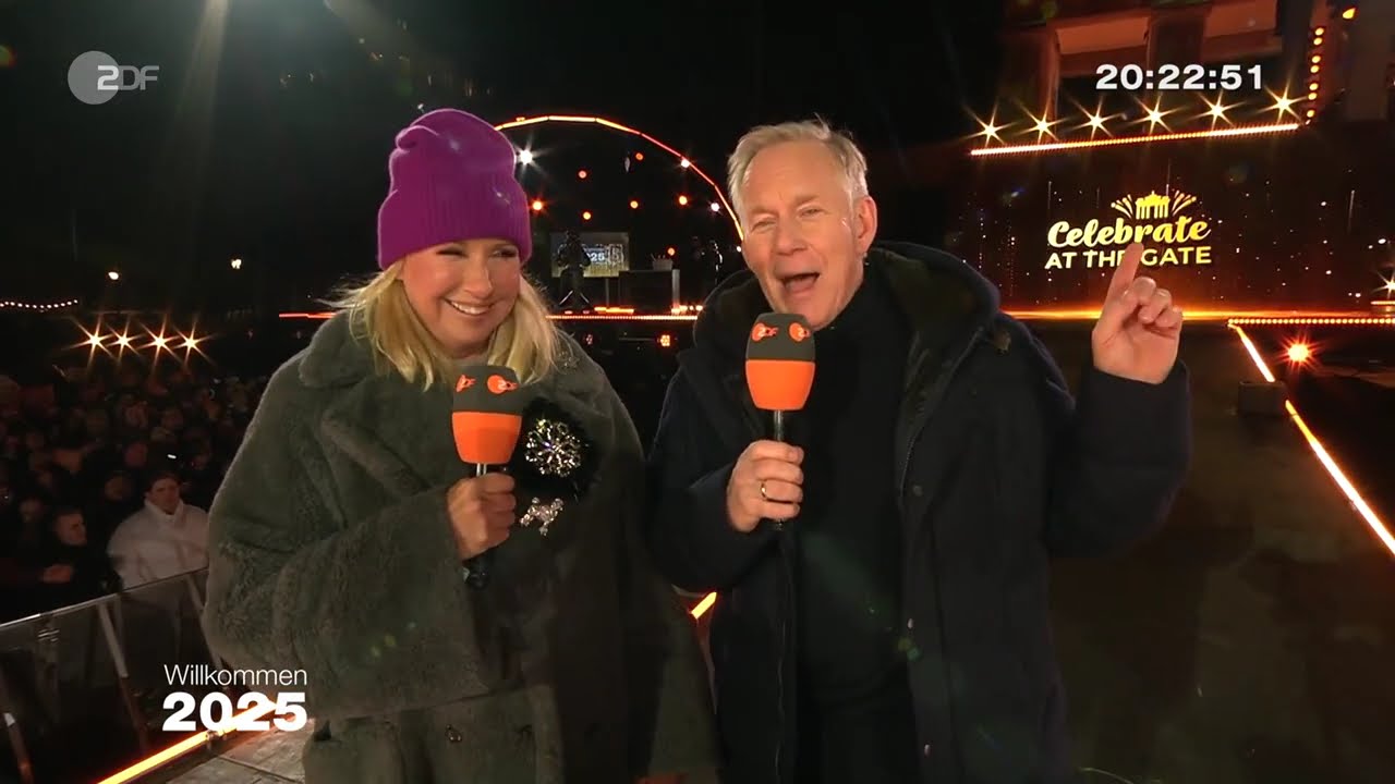 Willkommen 2025 ZDF - ganzer Stream - Neujahrs Livestream Silvester