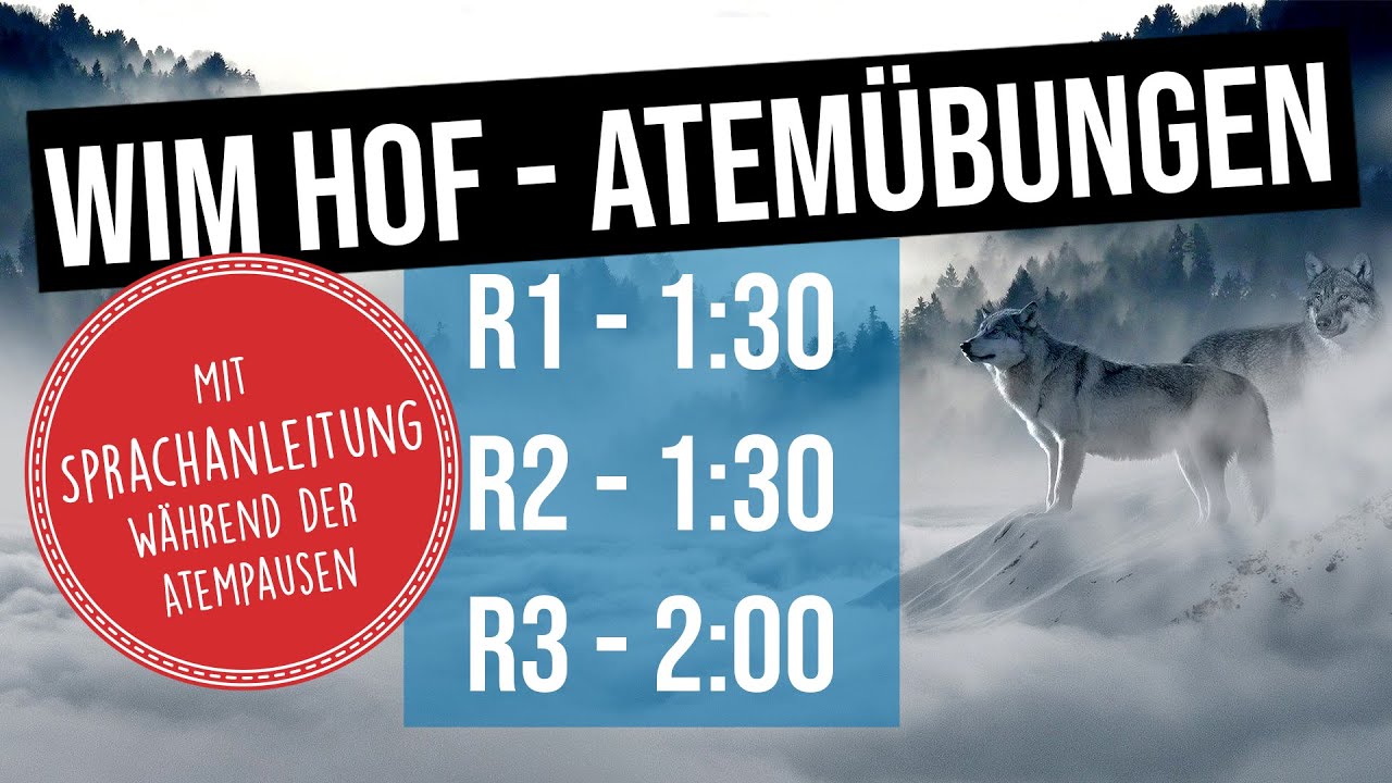 Wim Hof - Atemübungen - DER Booster für dein Immunsystem! MIT Sprachanleitung in den Atempausen