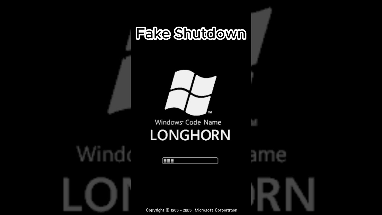 Windows Longhorn fake & real startup and shutdown sounds
