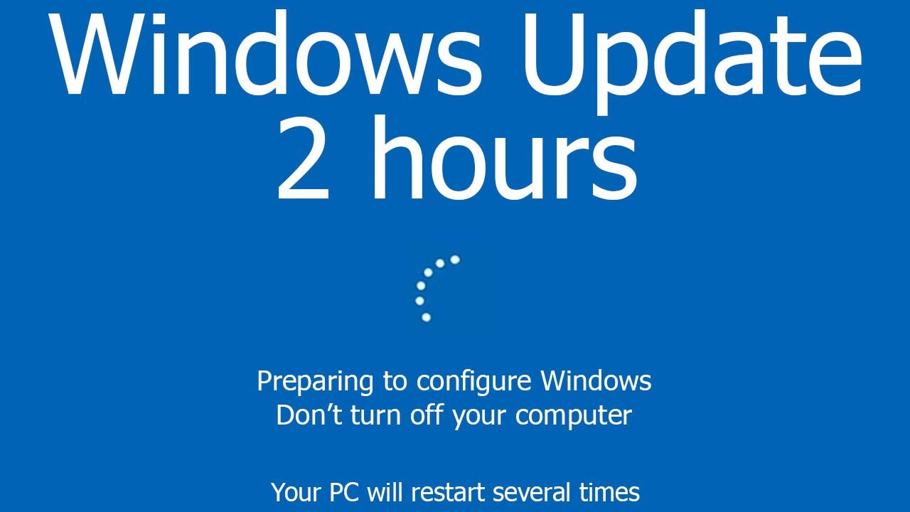 Windows Update Screen 2 hours REAL COUNT in 4K UHD !