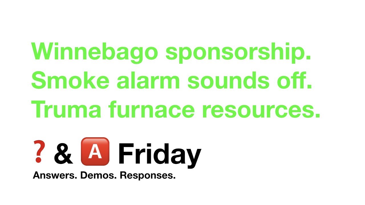 WINNEBAGO Sponsor. RV SMOKE DETECTOR. CLASS B Truma heat  |  Vanlife in a Travato GL