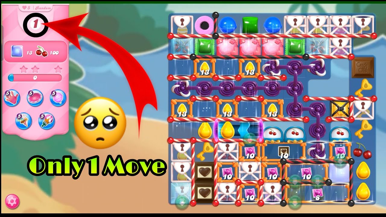 Winning the hardest level in just 1 move | Candy crush saga random style level 2