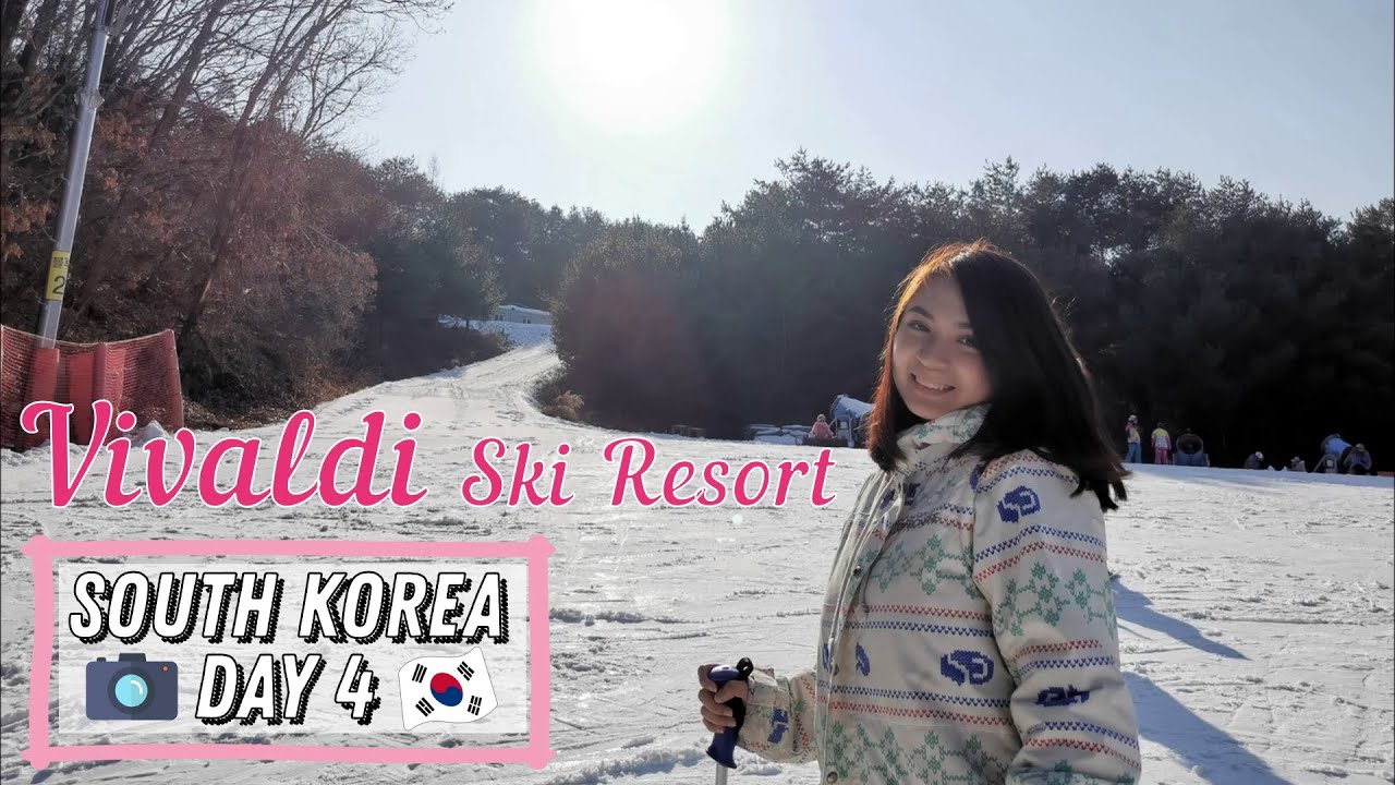 Winter in Korea: FIRST TIME SKIING (VIVALDI PARK) + BHC Chicken & Beer + HBAF in Myeongdong// Vlog 4