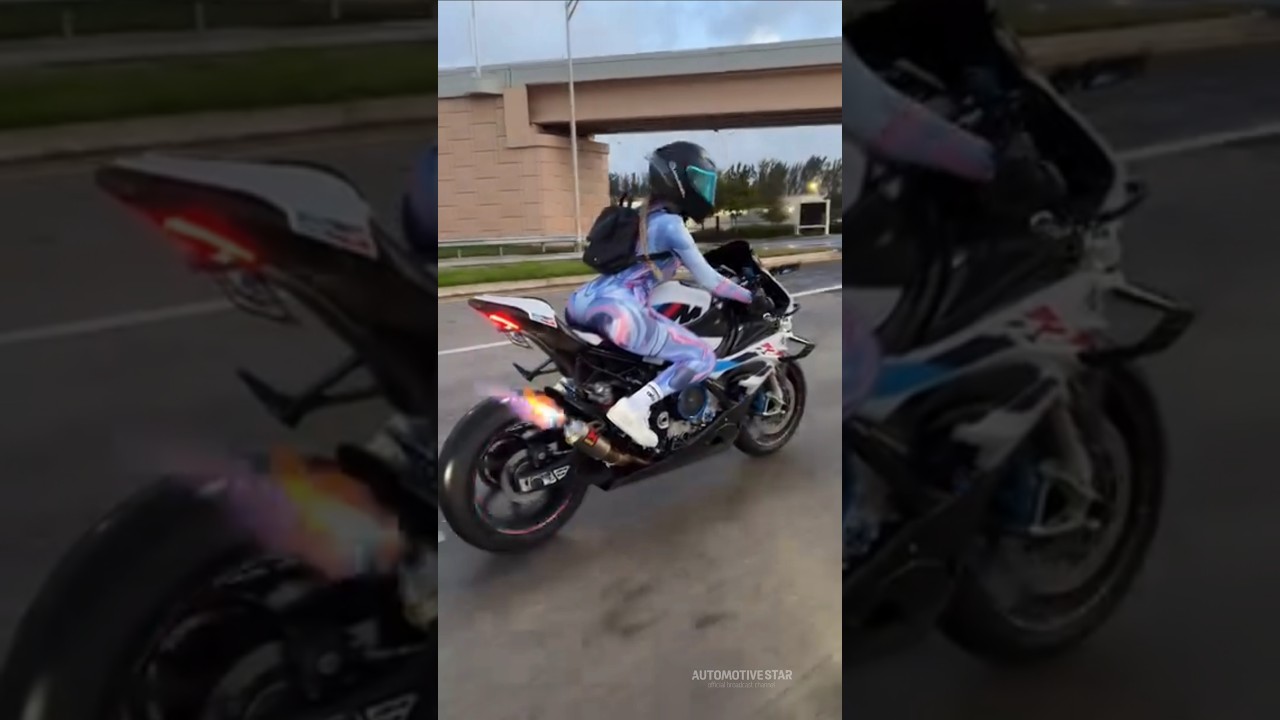 winter walking 💗 bmw 1000 rr ♥️🤍💙