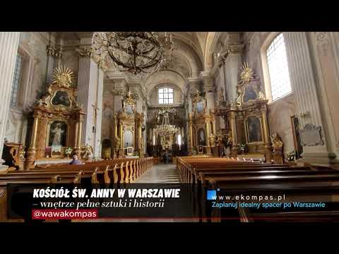 Wnętrze kościoła św. Anny w Warszawie – barokowe piękno w sercu stolicy