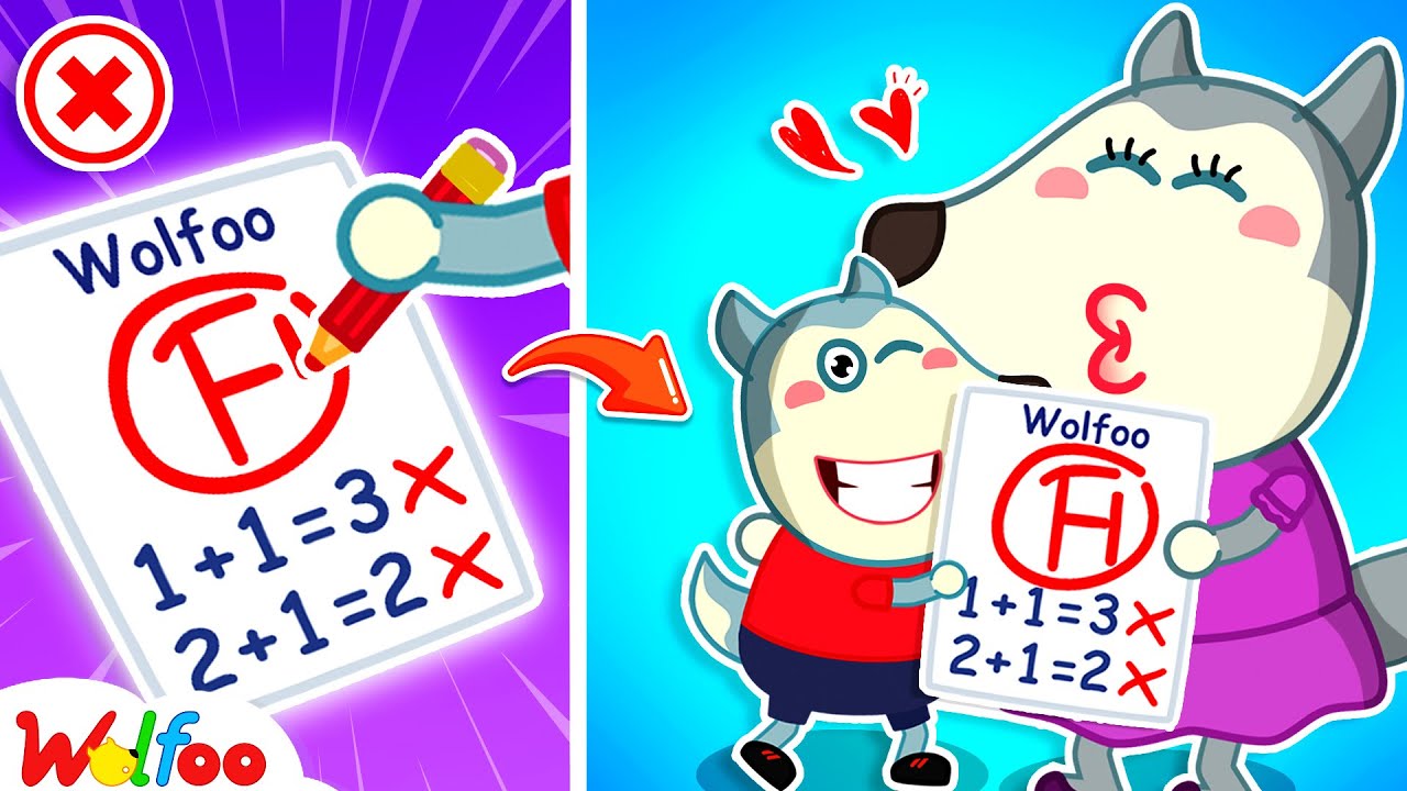 Wolfoo, Don't Change Your Grades Into an A+! 😲 Rules of Conduct For Kids + More | Wolfoo Channel