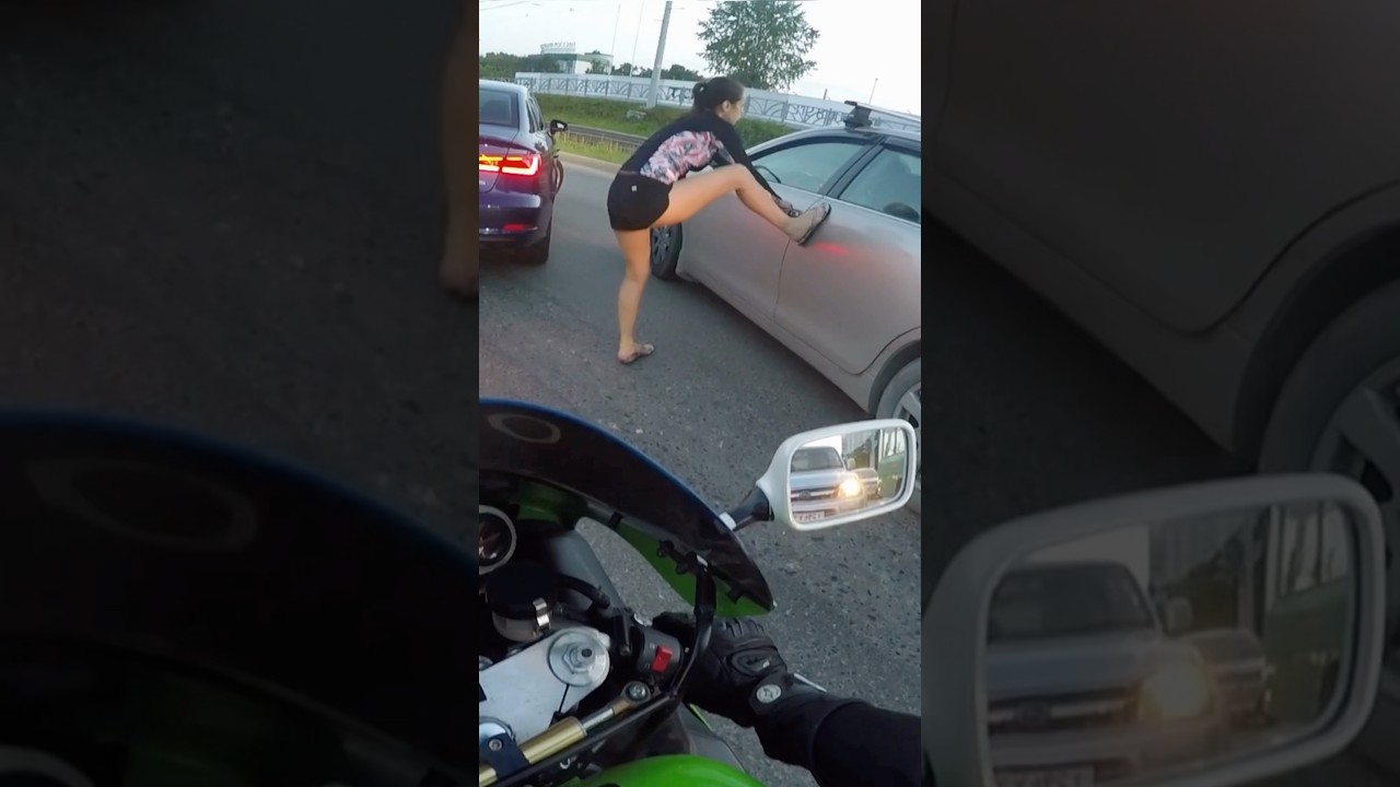 Woman Gets Karma For Road Rage! 🤦‍♂️ Credit: @momentsrider172
