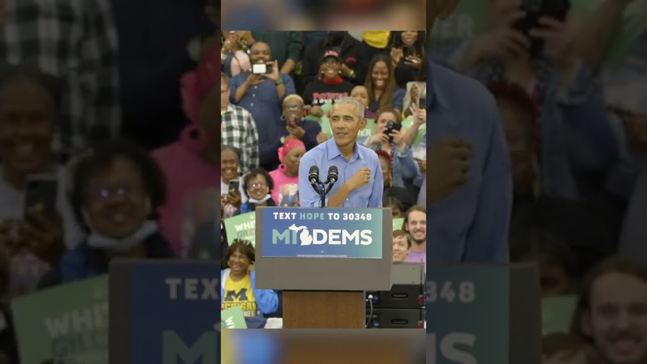 Woman tells Obama he's 'fine' at Detroit rally