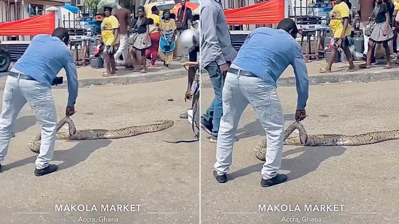 Woman turns into snake at Makola Market Accra - Scott Tv #ghananews #makolamarket #accra