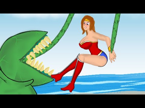 Wonder Woman At The Beach - genzox animation