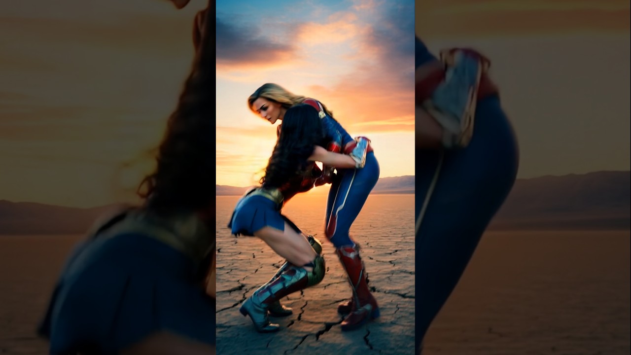 Wonder Woman X Supergirl #marvel #movie #aifushion #ai #aianimation #animation #actionfigures