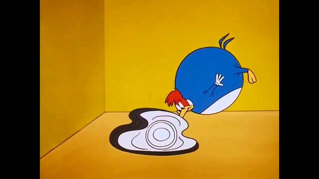 Woody Woodpecker body inflation