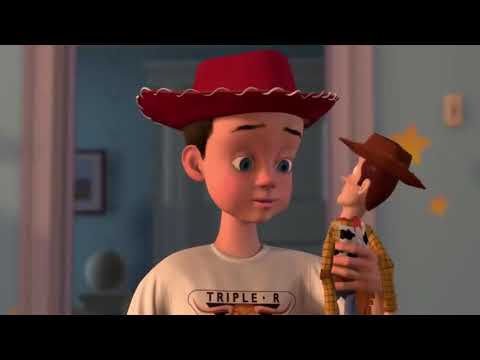 Woody's hand broken scene full in (toy story 2)