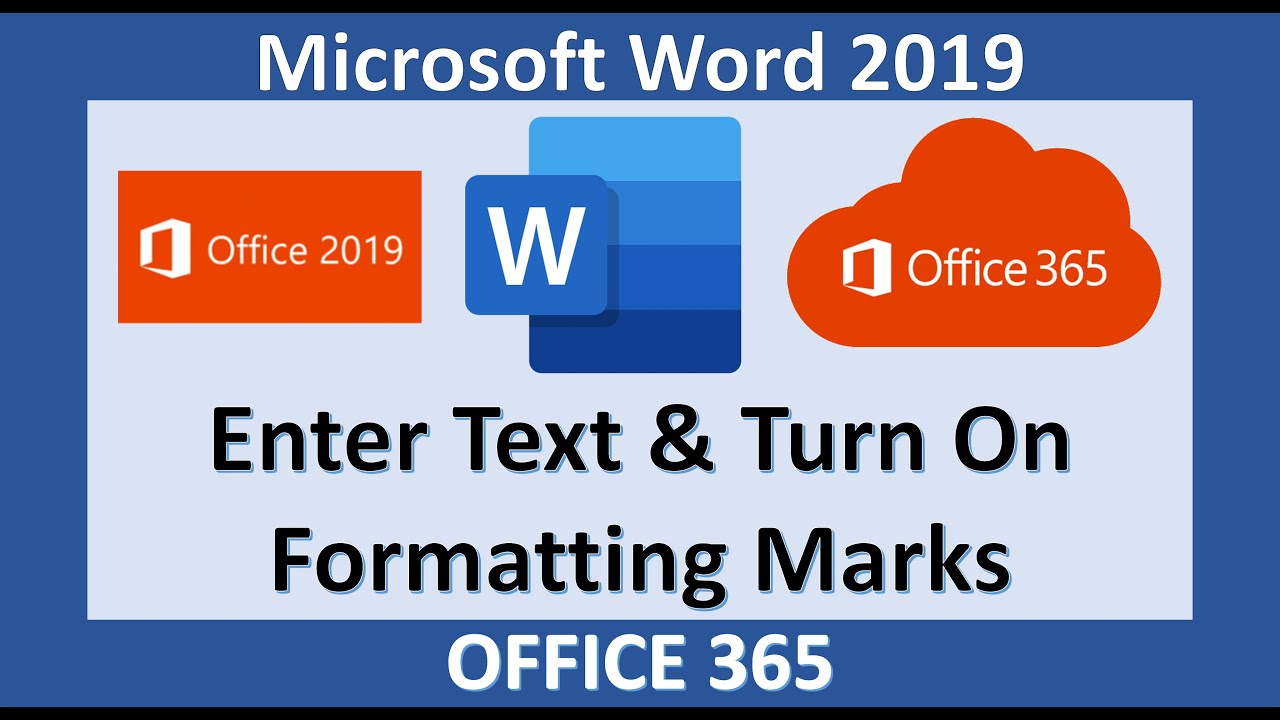 Word 2019 - Enter Text in a Word Document - Microsoft Office 365